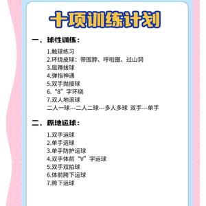 篮球基础训练计划表格